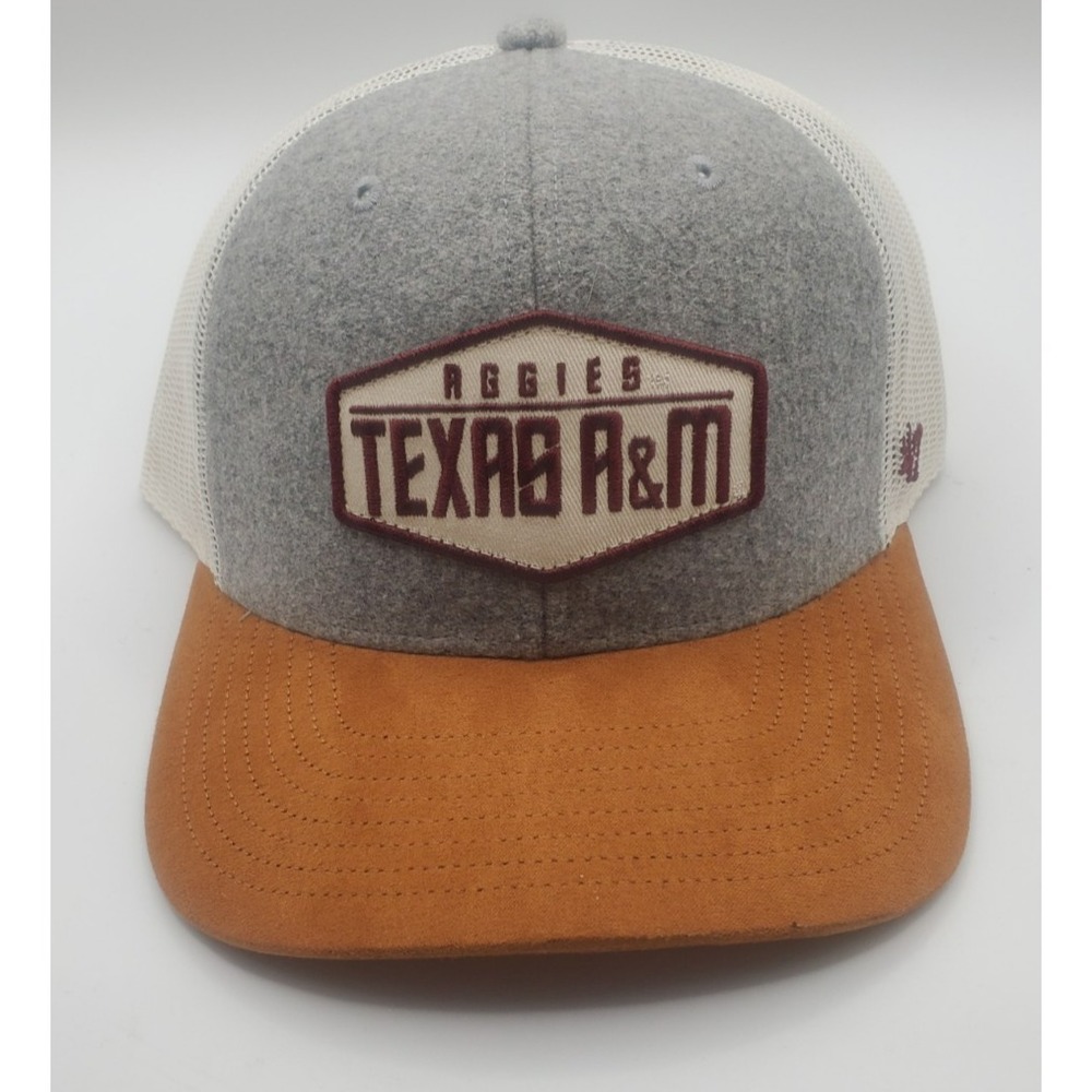 Texas A&M '47‎ Brand Aggies Men's Cap Hat OS Gray Snapback Trucker NCAA NWT